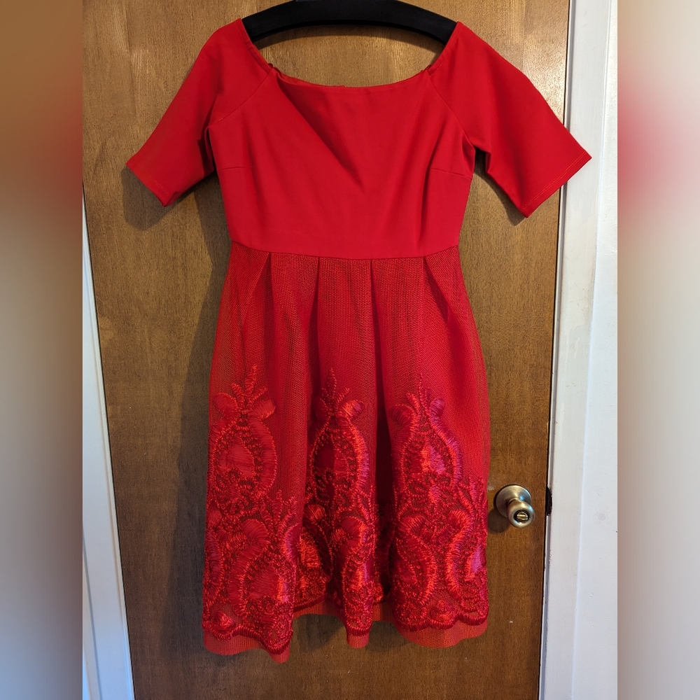 NWT Gianni Bini Red Christmas Party Dress Size L